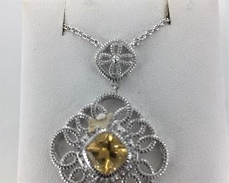 Sterling Silver Citrine Necklace