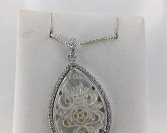 Sterling Silver Mother of Pearl Necklace