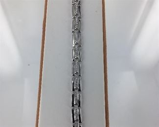 Sterling Silver and CZ Bracelet