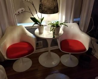 Beautiful pair of chairs with side table, previously shown separately.