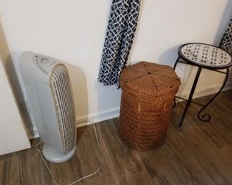 Air purifier, rattan hamper