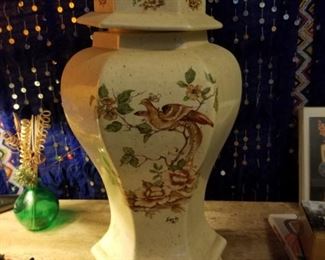 Decorative lidded vase,