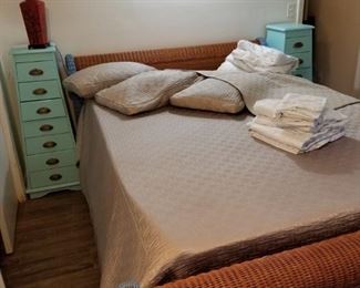 Wicker king bed lower level