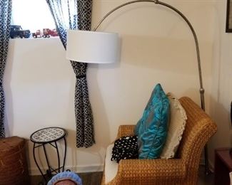 Lamp, overhead swinging , chrome base