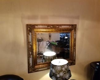 Large mirror, gold frame