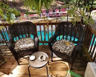 Patio furniture, off living room