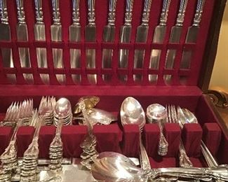 Gotham Chantilly sterling flatware service for 12