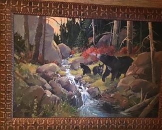 David Jackson (20/21st c USA) original Western oil on canvas, signed