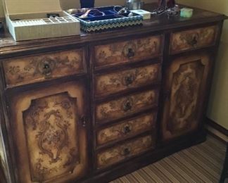 Paint decorated chest