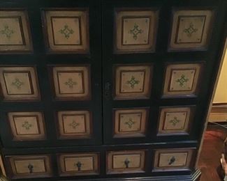 Paint decorated cabinet