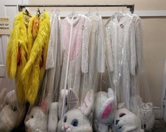 Easter Bunnies and Chicken Mascot Style Costumes 75% off