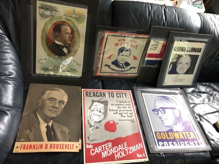 Vintage Campaign Posters - Roosevelt, Willkie, Carter