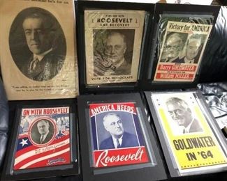 Vintage Campaign Ephemera - Roosevelt, Goldwater