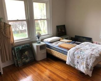 Twin Bed (1 of 2), Side Tables, Art Supplies
