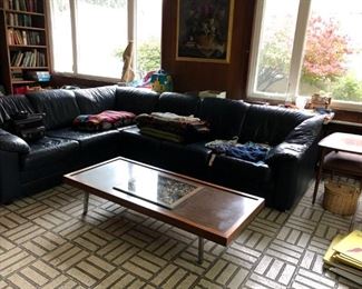 Sectional Sofa, Mid Century Modern Coffee Table