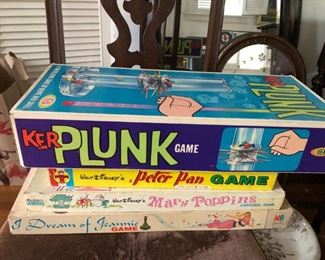 Vintage Games - Kerplunk, Peter Pan, Mary Poppins, I Dream of Jeannie