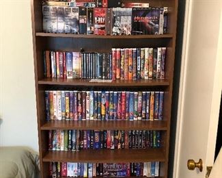 DVDs and VHSs, Bookcase