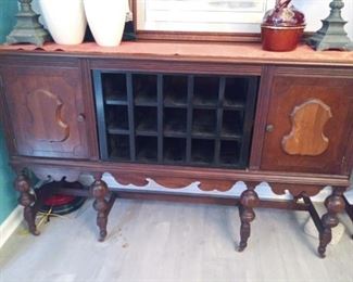 Antique Buffett Repurposed Wine Cabinet