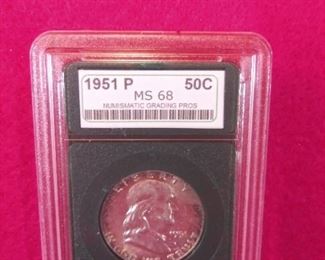 GRADED 1951 FRANKLIN HALF DOLLAR