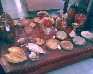 ASSORTED VINTAGE GLASS WARE