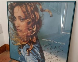 Autographed Madonna poster