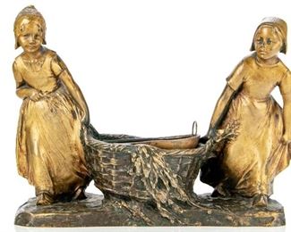 Henri Pernot (French, 1859-1937) Fine Dore Bronze Figural Group