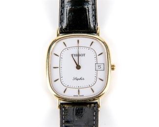 Vintage Ladies Tissot Saphir 14k Solid Gold Watch Quartz Movement