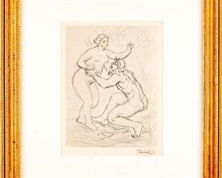 Pierre Auguste Renoir (French, 1841-1919) Etching, Le Fleuve Scamandre