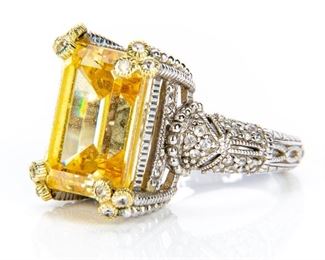 Sterling Silver & 18K Gold Ring By Judith Ripka