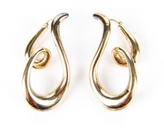 Carla 14K Gold Large Hoop Earrings