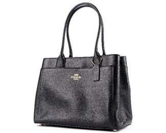 Coach Black Leather Crossgrain Casey Tote NWT