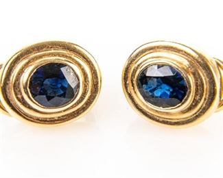 14K Gold & Sapphire Earrings