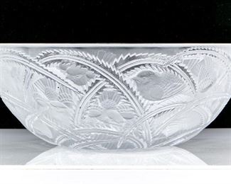 Lalique Crystal Pinson Bird Bowl