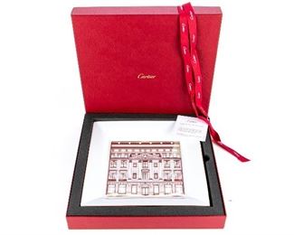 Cartier Porcelain Platter With Original Box