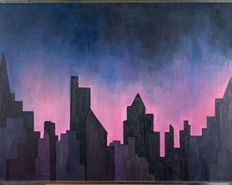 Gudrun Lange, Signed Contemporary Oil On Canvas- "Old World, New World"