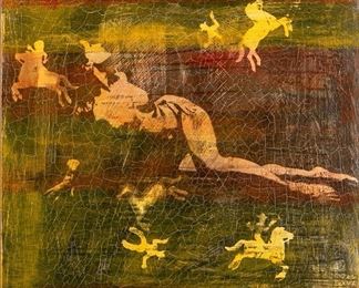 Robert Berg (20th C.) Contemporary Print On Plexiglass- "Cowboy Fantasy"