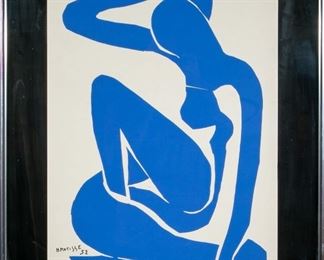 Henri Matisse (French, 1869-1954), Lithograph After The 1952 "Nu Bleu III" Edition Of 63