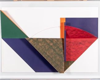 Jeffrey Brosk (American, B.1947) Color 3-D Lithograph, "Dakota Ridge"