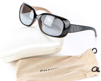 Chanel Two Tone Sunglasses With Case
