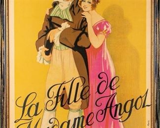Choppy (France, 19th/20th C.) Vintage Promotion Poster For "La Fille De Madame Angol" Operetta