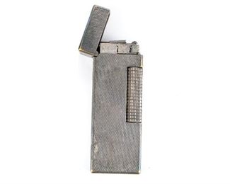 1960/1970 Silver Plated Dunhill Rollagas Diamond Pattern Lighter