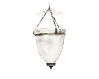 Late Georgian English Glass Pendant Candle Light
