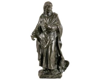 17th / 18th Century Hollow Cast Patinated Bronze, Classical Female Figure