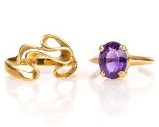 Two 14K Gold Rings