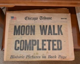 Vintage Chicago Tribune Newspaper - Moon Walk, 1969