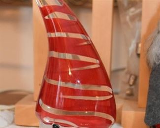 Art Glass Christmas Paperweight