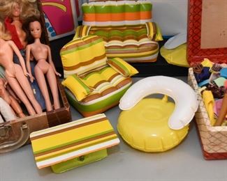 Vintage Blow-Up Barbie Doll Furniture