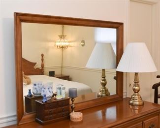 Lowboy Chest of Drawers with Mirror