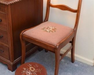 Side Chair with Needlepoint Seat