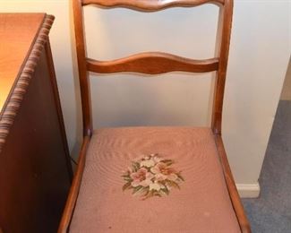 Side Chair with Needlepoint Seat